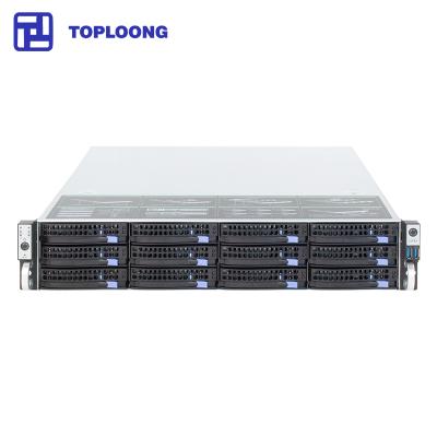 China Toploong High Quality 2u 12 Bays Cloud Storage Server Chassis With Expander Motherboard Standard 19