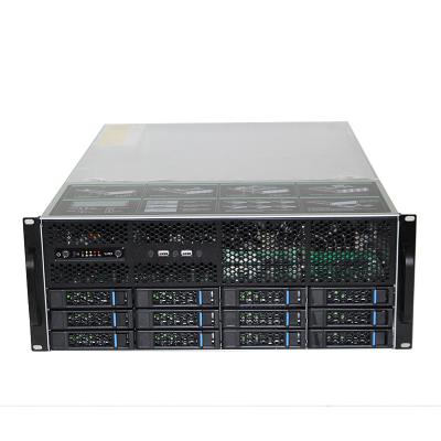 China With Fan 4u 12 Bays High Performance 5 GPU Cards Server Case With 6gb/s Mini SAS Motherboard for sale