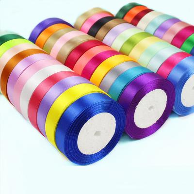 China Office Hot Sale Cheap Price 25 Yards Colorful Polyester Custom Wrapping Wrapping Gift Ribbon for sale