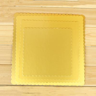 China Custom Waterproof High Quality Gold Square Cheap Cardboard Cake Drum Boards 12