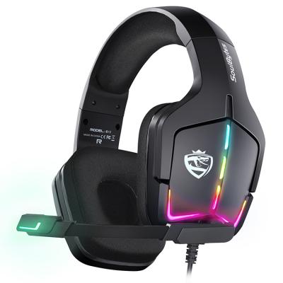 China Cat Ear Headphones S12 Wireless Gaming Headset Surround Stereo Headphones With Microphone Colorful LED Lights Earphone Works For Laptop Tablet Gamer for sale