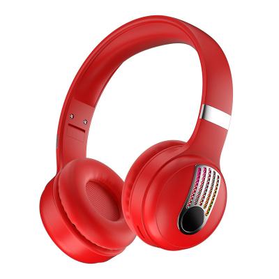 China Trend Amazon Foldable Headband New Products 2022 LED Lighted Metal Over-Ear Headphones Radio for sale