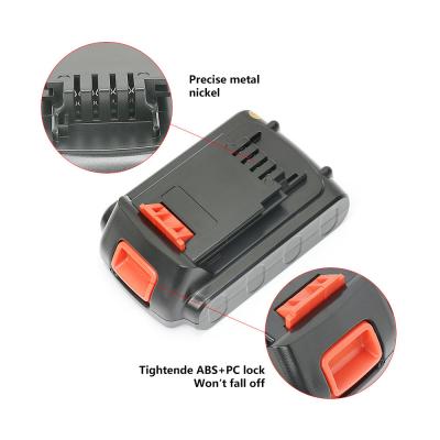 China Baterías recargables para herramientas eléctricas Black & Decker 20V 3000mAh en venta