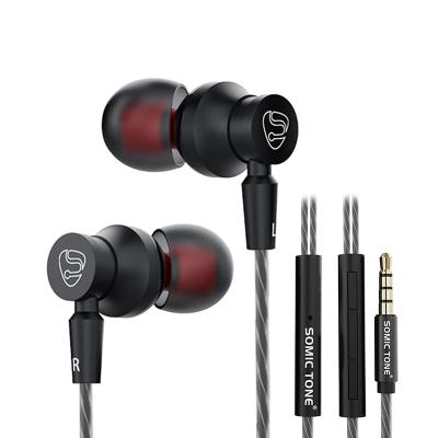 China Perfect Sound 2022 New Metal Earphone Wired Call Bass Headphone Gaming Headset Heavy Volume Control HD for sale