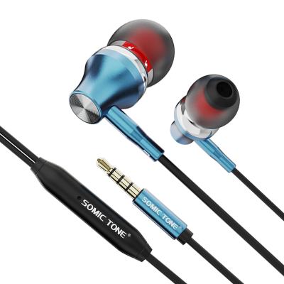 China New Perfect Sound Headphones Earbuds Headsets Noise Cancel Headphones Sport Metal Stereo Bass Wired Earphone for sale