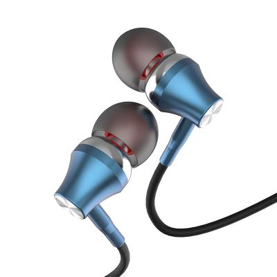 China Professional Stereo Sound Metal Earphone Music Sports Headset Earbuds 3.5mm In-Ear Cable Earphone with Microphone for OEM Brand Packing for sale