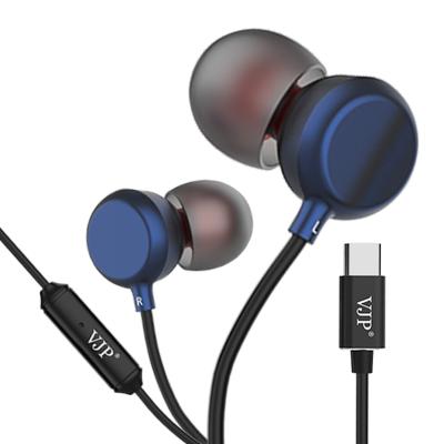 China New Perfect Sound Sport Wired Type C Headphones Earphone Stereo Bass Noise Canceling USB Handsfree Earbuds for sale