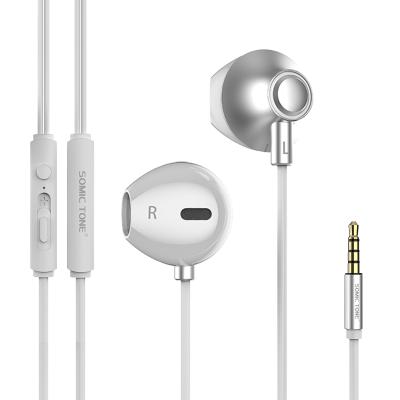 China Brand New 1.25M Stereo Sound High Fidelity 3.5mm Earphone With Mic High Quality Mobile Phones Wired Earphone Earpiece for sale