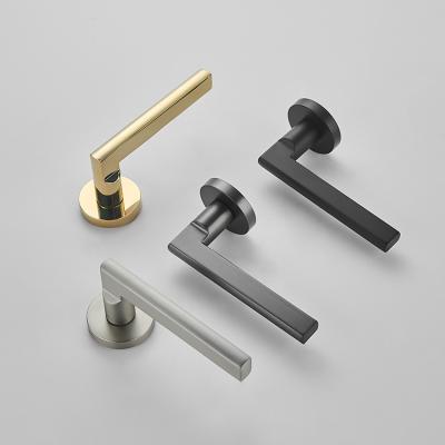 China High Quality Modern General Type Gold Interior Door Handles Good Quality Zinc Alloy Door Handle Lever for sale