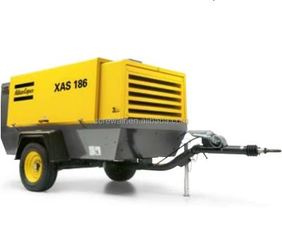 China Copco Atlas XAS186C XATS156C XAHS166C Lubricated Mobile Air Compressor For Sand Blasting for sale