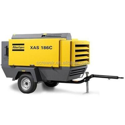 China Atlas Copco Lubricated Portable Diesel Mobile Screw Air Compressor for sale