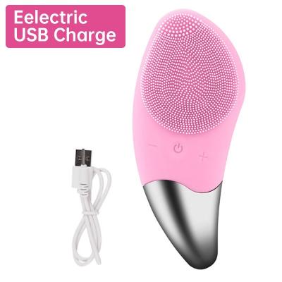 China 2021 Mini Silicone Skin Care Electric Detergent Silicone Face Cleansing DEEPLY CLEANING Brush and Massager for sale