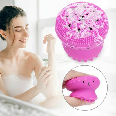 China Acne Treatment Exfoliate Clean Pores Shrink Peeps Long Lifespan Silicone Octopus Facial Cleansing Brush Small For All People for sale