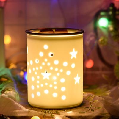 China Chinese AROMATIC 25W Star Oil Burners Oil Lamp Oil Lamp Ceramic Burner AROMATIC Incense Burner With 25W Bulb for sale