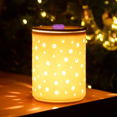 China Wholesale 25W Modern Essential Chinese Christmas Incense Oil Burner Wax Ceramic Dimmable Electric Metls for sale