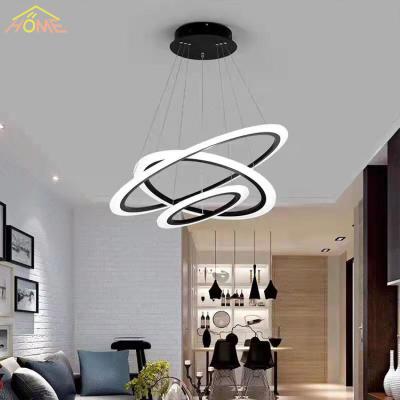 China D600 Bronze Color Pendant LED 3 Modern Indoor Aluminum Hanging Circle Gold Pendant Light for sale