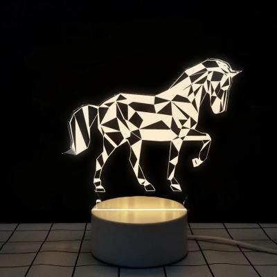 China eco-friendly 3d led table lamp new design nordic style touch dimmable modern led table lamp night light small side bed for sale