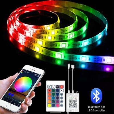 China Amazon Bestseller Residential Googles Remote Flexible Car Smart Waterproof RGB Led Strip Light for sale