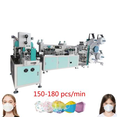 China Flat Folded 180 Tablets/Min KF94 Mask Machine Ear Loop Welding Machine for sale