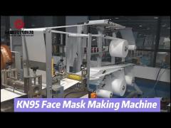 Full Automatic KN95 Face Mask Making Machine 130 Pcs/min Edge Sealing