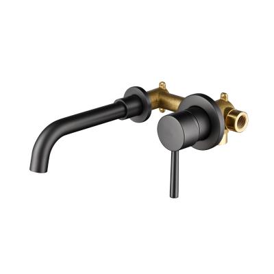 China Metered Faucets Concealed Hot And Cold Faucet With Box Wall Mount Solid Brass Embedded Basin Faucet for sale