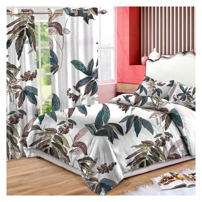 China Blackout Bindi Polyester Blackout Drape and Modern Nordic Finish Sheet Printed Curtain Sets for sale