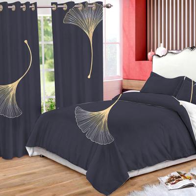 China Blackout Bindi Living Room Curtain Fabric Digital Printing Curtain Fabric Living Room 6 Piece Sheet Set With Curtain for sale