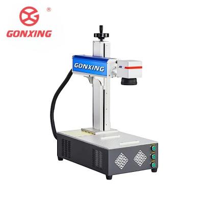 China 300mm Portable Mini Nameplate Credit Card Laser Fiber Marking Machine for Metal Stainless Steel Plastic Customizable Logo for sale