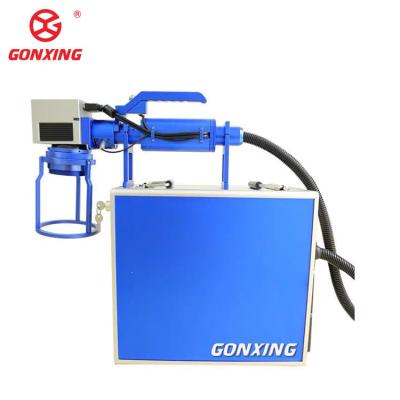 China 30W 50W 60W Draagbare handheld lasergraveringsmachines voor metaal roestvrij staal DXP ondersteund markering gebied 200mm * 200mm Te koop