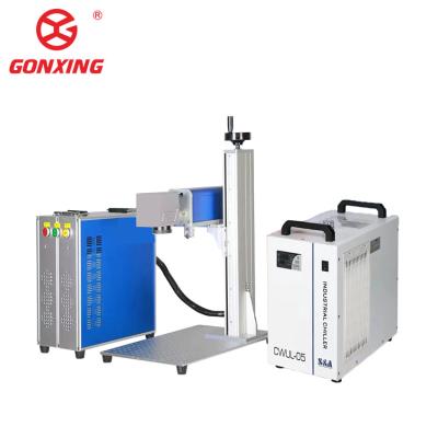 China Luchtgekoelde Split Lightburn 20w 30w 50w 60w 100w 100w Deep Engraving Fiber Laser Marking Machine voor metalen nonmetalen materialen Te koop