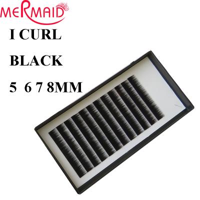 China Hot Sale Synthetic Hair , Stock Eyebrow Extension Black Color 5 6 7 8mm Length for sale