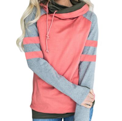 China Newest Sustainable Design Comfortable Striped Sleeves Hooded Sweatshirt for sale