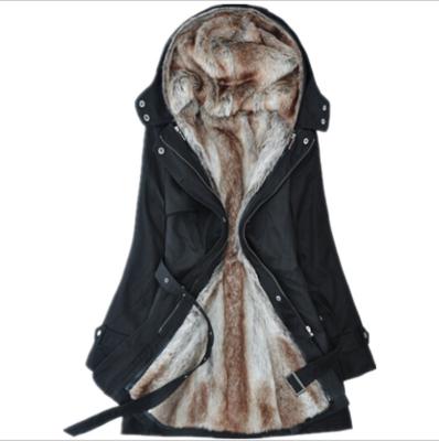 China Hot Sale Anti-Shrink Plus Zipper Thick Button Liner Velvet Fur Cotton Hooded Jacket for sale