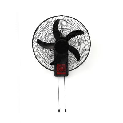 China New Style Wall Fan Both Electric Round Pins Plug In 16 Inch Modern Black Fan China for sale