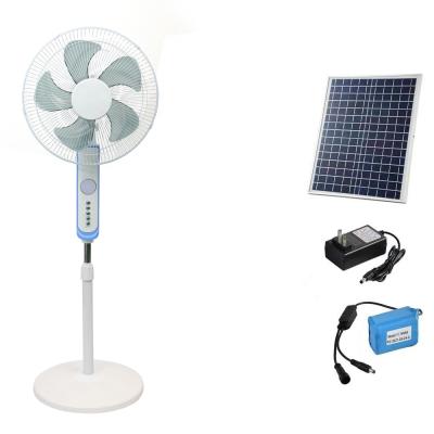 China New Fashional DC Stand Fan Home Cheap Solar Electric Freestanding Floor Standing 12/24v Adjustable for sale