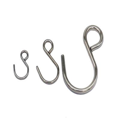 China General type industry sliver metal hook s hooks, small stainless steel metal twisted s shape hook stainless steel, s-hooks for sale