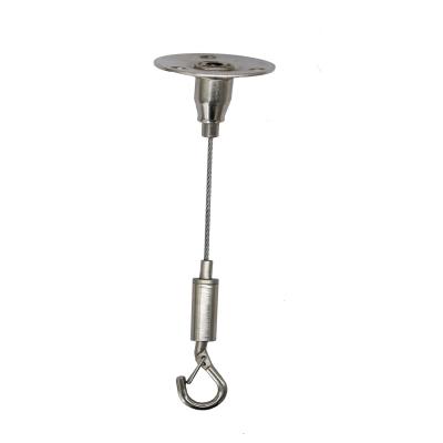 China Salt-Lock Adjustable Lamp Wire Rope Clip Nickel Clamp Alloy Alloy Hanging Hook Kits for sale