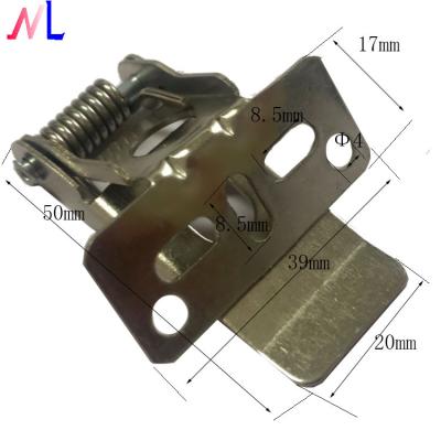 China Galvanized 85mm Flat Iron Springs Steel Clamp Stamping Fixture Parts Bracket For LED Panel Lighting for sale