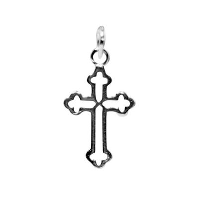 China FASHIONABLE prayer cross pendant is an elegant and simple 925 silver character cross pendant for sale