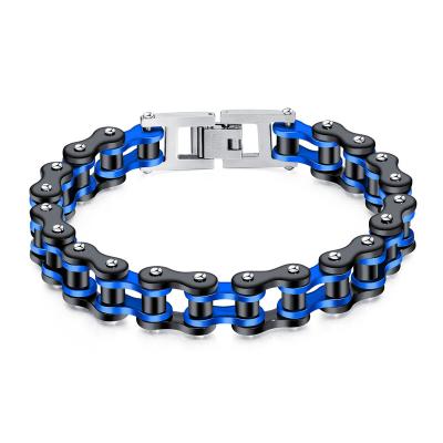 China Wholesale Joker Steel Chain Men's Fashionable Personality Stainless Steel Titanium Titanium Bicycle Bracelet Retro for sale