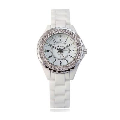 China Hot waterproof Korean fashion - selling the new diamond around the women's watch ceramic strap for sale