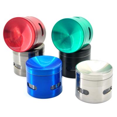 China Factory Multifunctional Cheap Price High Quality Hot Selling 4 Parts Zinc Alloy Herb Grinder With Handle for sale