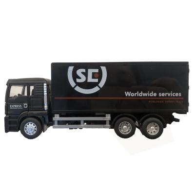 China 1:36 Metal Diecast Scale Toy QSTOYS OEM Logo Customized Designed Kids Gift ODM Pull Back Model Container Truck Toys for sale