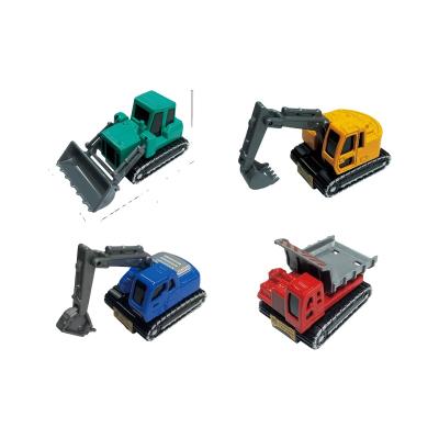 China Diecast Toy QSTOYS 4 Styles Mini Diecast Plastic Construction Diecast Toy Vehicles Excavator Model Toys For Kids Boys Gift for sale