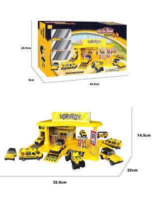 China Hot Selling Slot Car Factory Toys QS BSCI Car Garage Fire Engine Parking Lot Diecast Vehicle Truck For Boys Girls Children Kid for sale