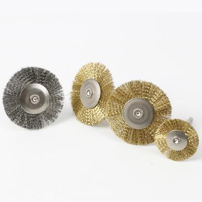 China Factory Price Grinding Abrasive Finishing Tools Strong And Durable Steel Wire Grinding Wheel Head 3mm Shank Brush For Electric Grinding for sale