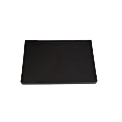 China 2020 Best Selling Non Skid Tray Rectangle Restaurant Barware Food Black Serving Tray JT-8004 for sale