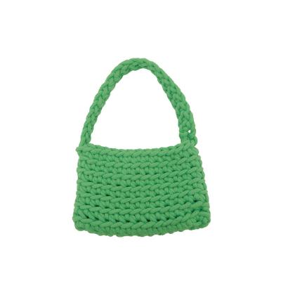 China Other Cotton Rope Knitting Material Hand - Woven Bag Women Handbag Fashion Women Wrist Bags Y10610 for sale