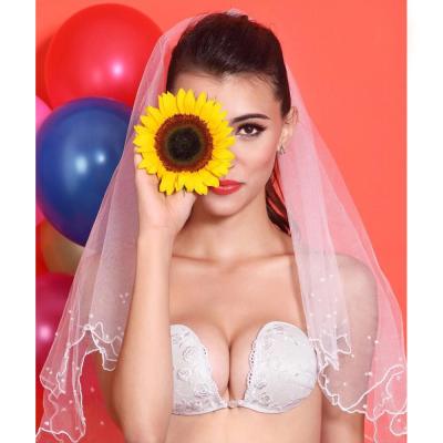 China F1022 white stick on bra lace low back strapless for wedding dress for sale