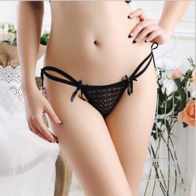 China Factory Wholesale Adjustable Bandage Sexy Lace Elastic Low Waist T Thong for sale